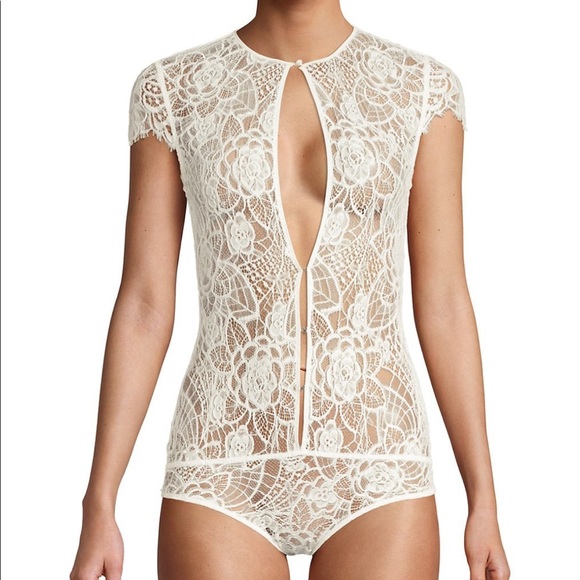 Kiki De Montparnasse coquette lace keyhole bodysuit M - Picture 2 of 16